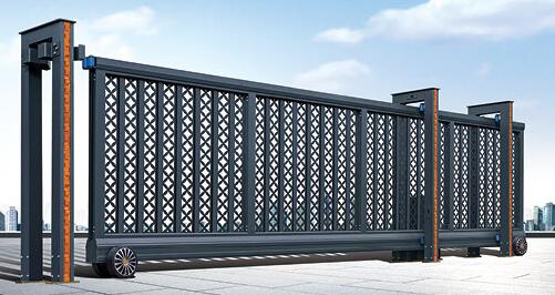 財門電動平移門成莞城建設(shè)小學(xué)大門口一道亮麗風(fēng)景